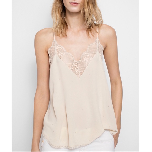 Zadig & Voltaire Tops - Zadig & Voltaire Christy Deluxe Ecru Ivory Large NWT